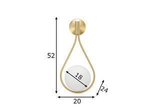 Настенный светильник GLAMY DROP, 24х20х52 см цена и информация | Настенные светильники | 220.lv