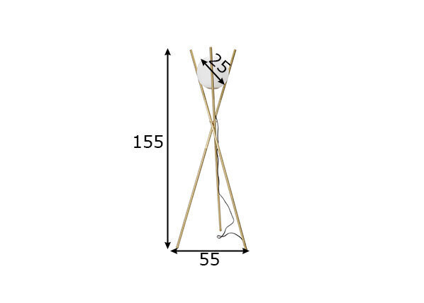 STĀVLAMPA GLAMY X CM ? 55X155 cena un informācija | Stāvlampas | 220.lv