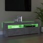 vidaXL TV galdiņš ar LED lampiņām, betona pelēks, 120x35x40 cm цена и информация | TV galdiņi | 220.lv