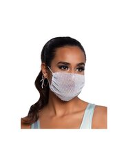 Многоразовая маска для лица со стразами Harlow LEG AVENUE RHINEST FACE MASK - WHITE цена и информация | Первая помощь | 220.lv