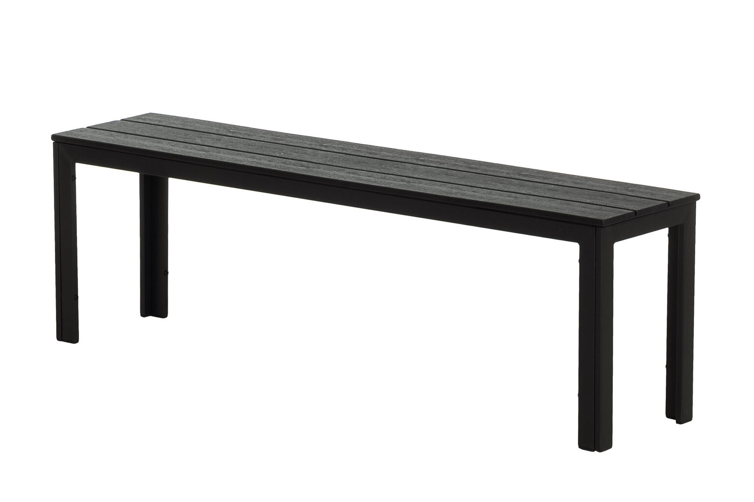 Āra galds 4Living Riga, 140 cm, melns cena un informācija | Dārza soli | 220.lv