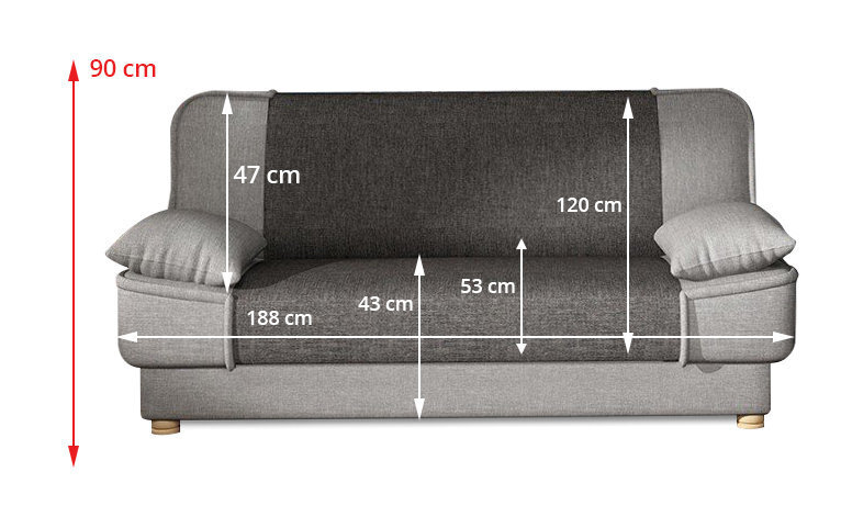 Dīvāns Maxim, pelēks cena un informācija | Dīvāni | 220.lv