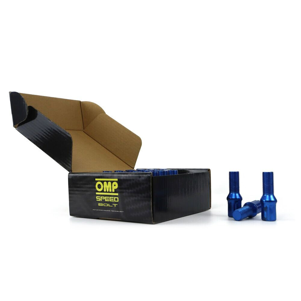 Set Skrūves OMP 27 mm Zils 20 uds M12 x 1,25 cena un informācija | Auto piederumi | 220.lv