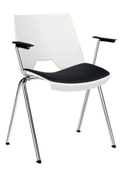 Офисный стул Wood Garden TC Strike с подлокотниками, белый/черный цена и информация | Офисные кресла | 220.lv
