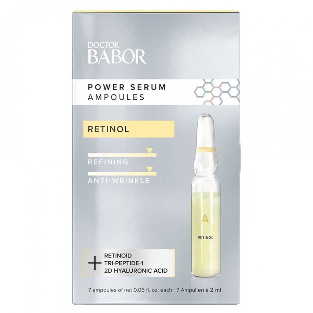 Ampulu komplekts sejai ar retinolu Babor Retinol Ampoule, 2x7 ml cena un informācija | Serumi sejai, eļļas | 220.lv