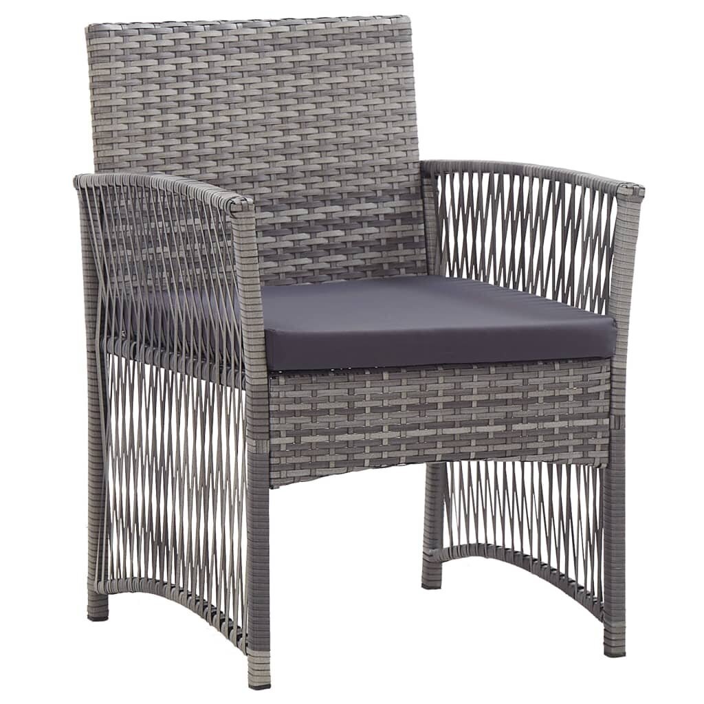 vidaXL dārza atpūtas krēsli ar matračiem, 2 gab., PE rotangpalma cena un informācija | Dārza krēsli | 220.lv