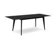 Paplašināms galds Micadoni Home Gran, 160x90 cm, melns cena un informācija | Virtuves galdi, ēdamgaldi | 220.lv
