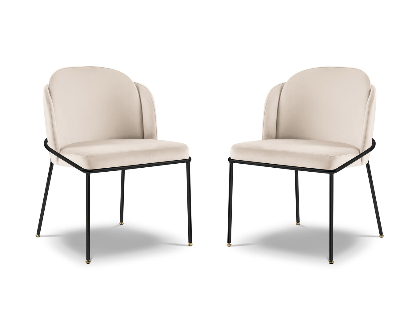 2-u krēslu komplekts Micadoni Home Limmen, smilškrāsas cena un informācija | Virtuves un ēdamistabas krēsli | 220.lv