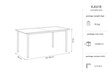 Paplašināms galds Micadoni Home Kavir, 120x80 cm, melns cena un informācija | Virtuves galdi, ēdamgaldi | 220.lv