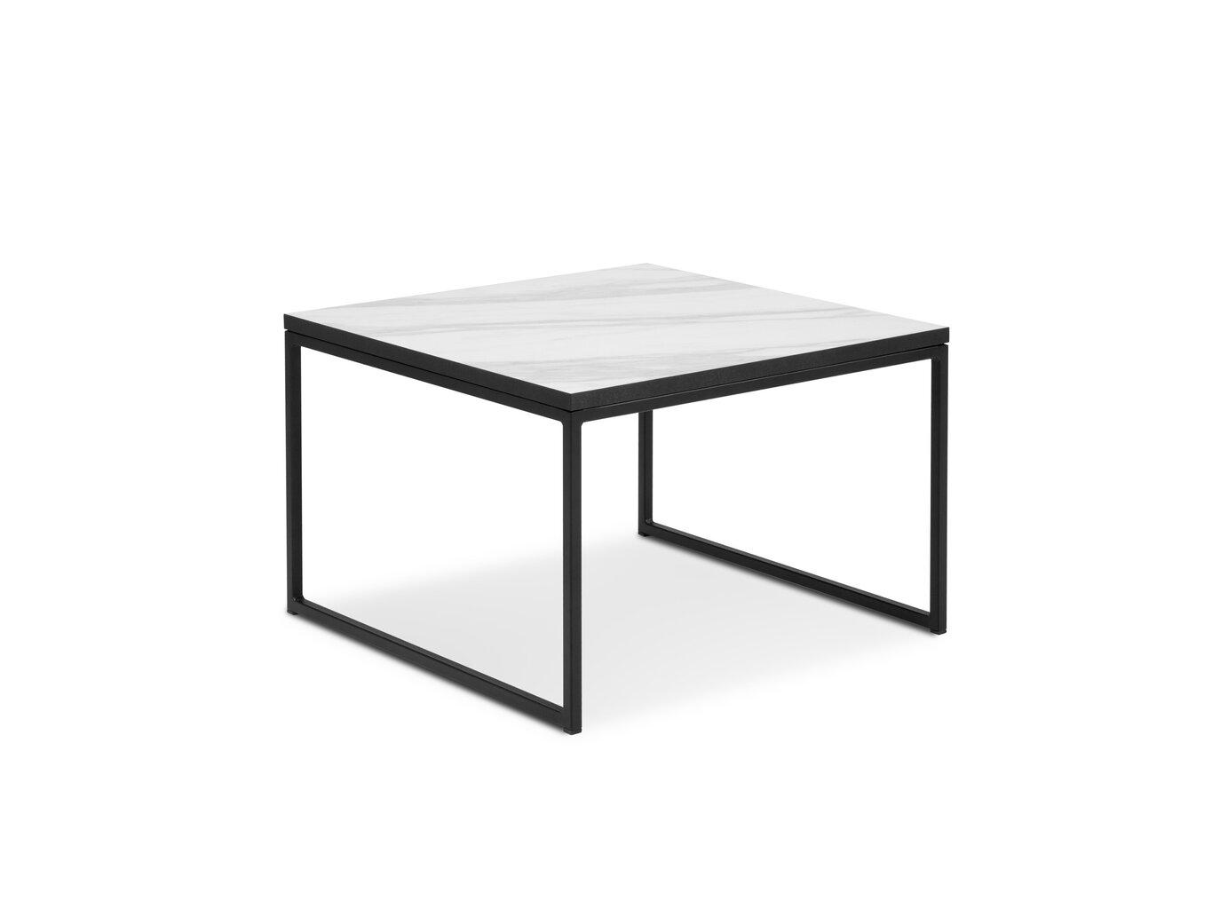 Kafijas galdiņš Micadoni Home Veld, 54x34 cm, balts/melns cena un informācija | Žurnālgaldiņi | 220.lv