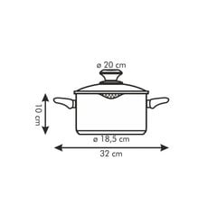 Кастрюля Tescoma с крышкой Presto, 2,5 л цена и информация | Кастрюли, скороварки | 220.lv