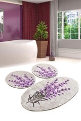 Комплект ковриков для ванной Lavender, 3 шт. цена и информация | Аксессуары для ванной комнаты | 220.lv