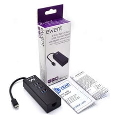 3 portu USB centrmezgls Eminent EW1141 cena un informācija | Eminent Datortehnika | 220.lv