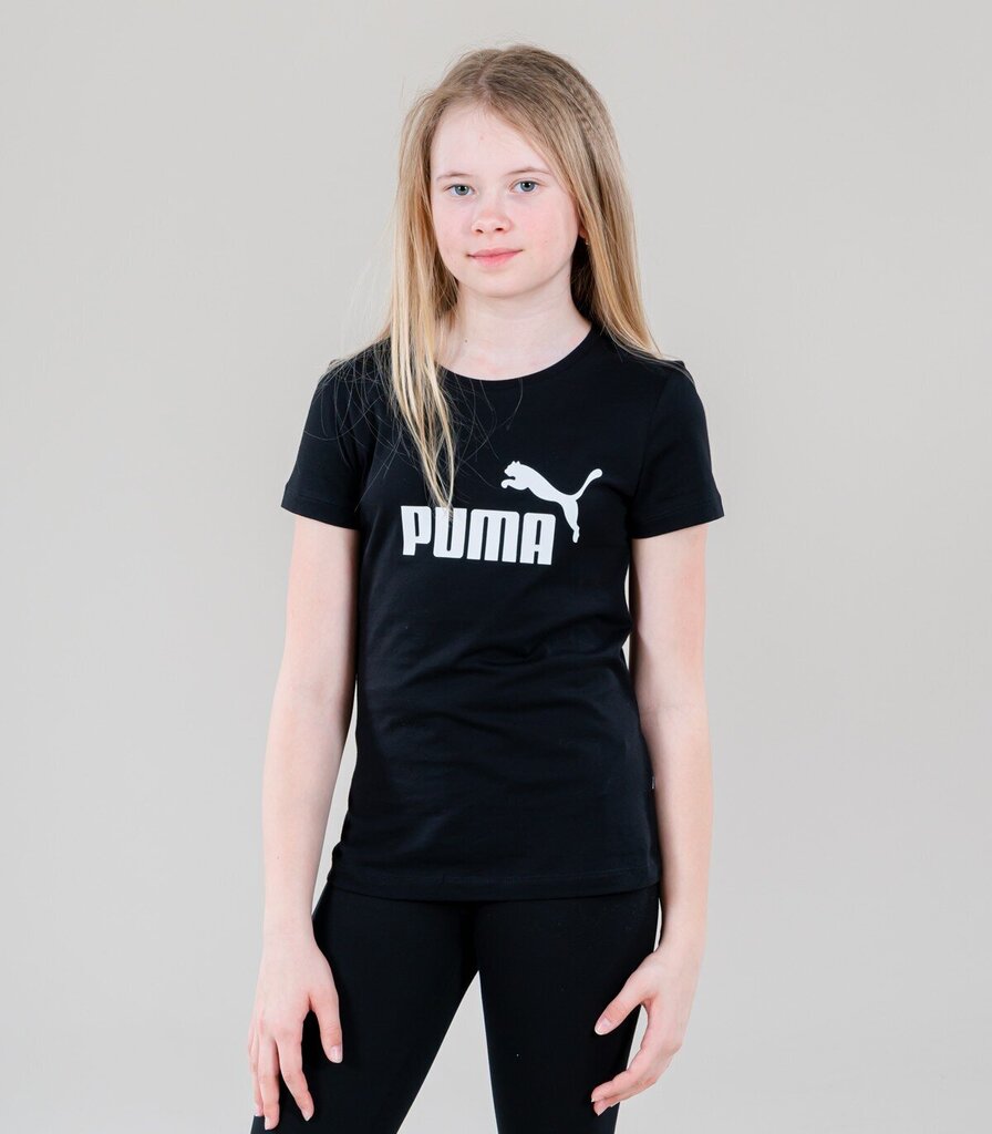 T-krekls bērniem Puma ESS Logo Tee G Jr 587029 01, melns цена и информация | Zēnu krekli | 220.lv