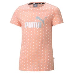 Футболка детская Puma ESS Dotted Tee Jr 587042 26, розовая цена и информация | Рубашки для мальчиков | 220.lv