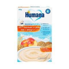 Auzu pārslu – persiku piena putra, Humana, 200 g цена и информация | Каши | 220.lv