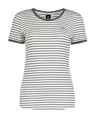 Женская футболка Luhta Heimi 39263-9*980, белая/тёмно-синяя 6438522057198 цена и информация | Женские футболки | 220.lv