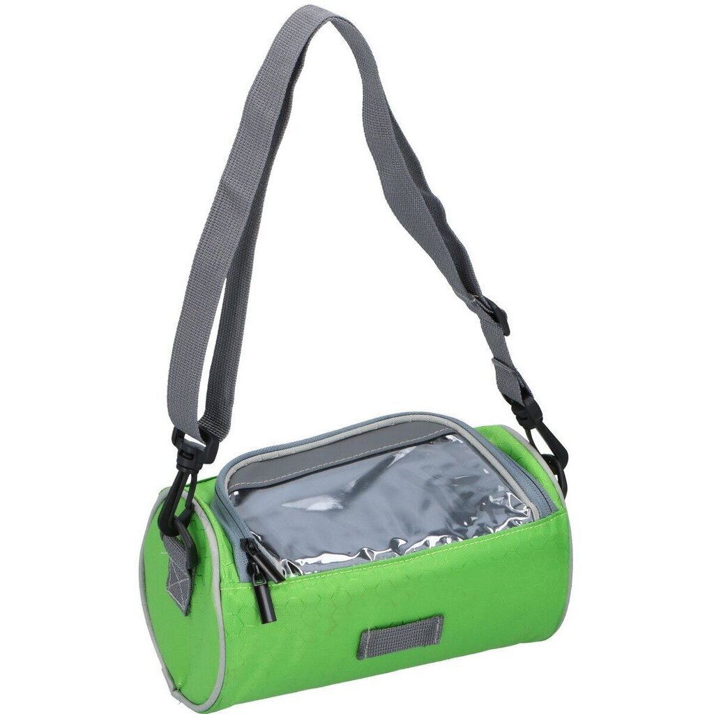 Velosipēda stūres soma Dunlop 2 in 1, zaļa цена и информация | Velo somas, telefona turētāji | 220.lv
