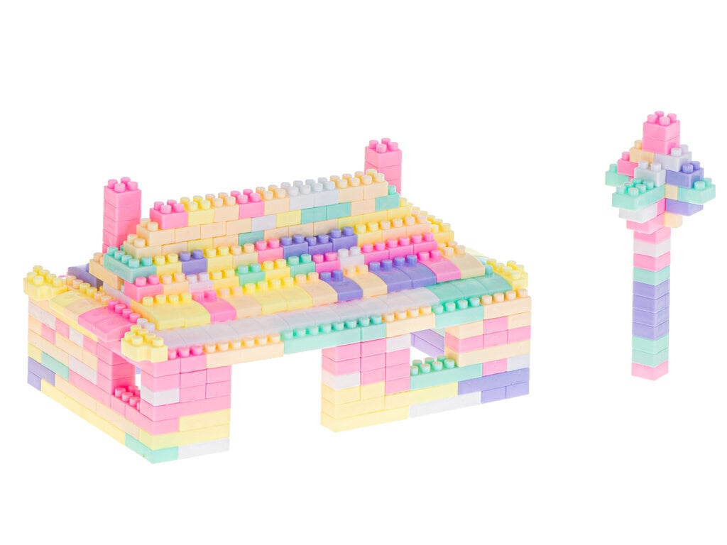 Bloku komplekts, pasteļtoņi (580 gab.) цена и информация | Attīstošās rotaļlietas | 220.lv