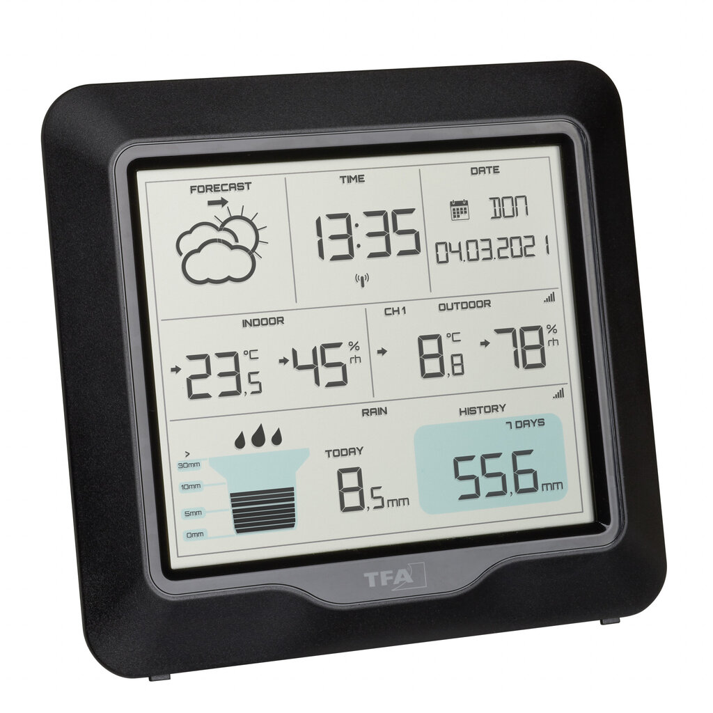 Bezvadu meteoroloģiskā stacija ar lietus mērītāju RAIN PRO 35.1160.01 цена и информация | Meteostacijas, āra termometri | 220.lv