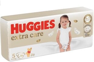 Autiņbiksītes Huggies Extra Care, 5. izmērs, 12-25 kg, 50 gab. cena un informācija | Huggies Higiēna un veselība | 220.lv