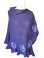 Elegants vilnas apmetnis ar dekoratīvi filcētiem ziliem magoņu ziediem cena un informācija | Sieviešu džemperi | 220.lv