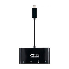 USB C - USB adapteris Nanocable 10.16.4401-BK цена и информация | Адаптеры и USB разветвители | 220.lv