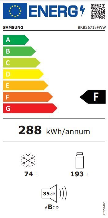 Samsung BRB26715FWW/EF cena un informācija | Ledusskapji | 220.lv