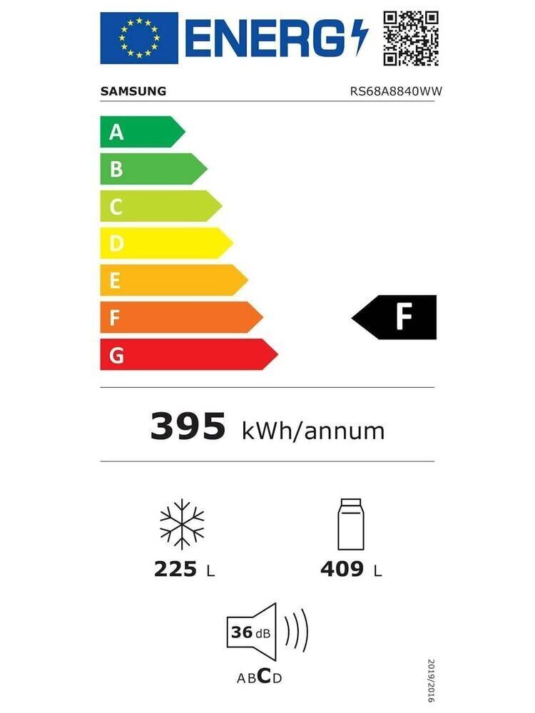 Divdurvju ledusskapis Samsung RS68A8840WW цена и информация | Ledusskapji | 220.lv