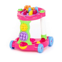 Каталка игровая с конструктором (13 элементов) в коробке (розовая), Li P 58140 цена и информация | Игрушки для малышей | 220.lv