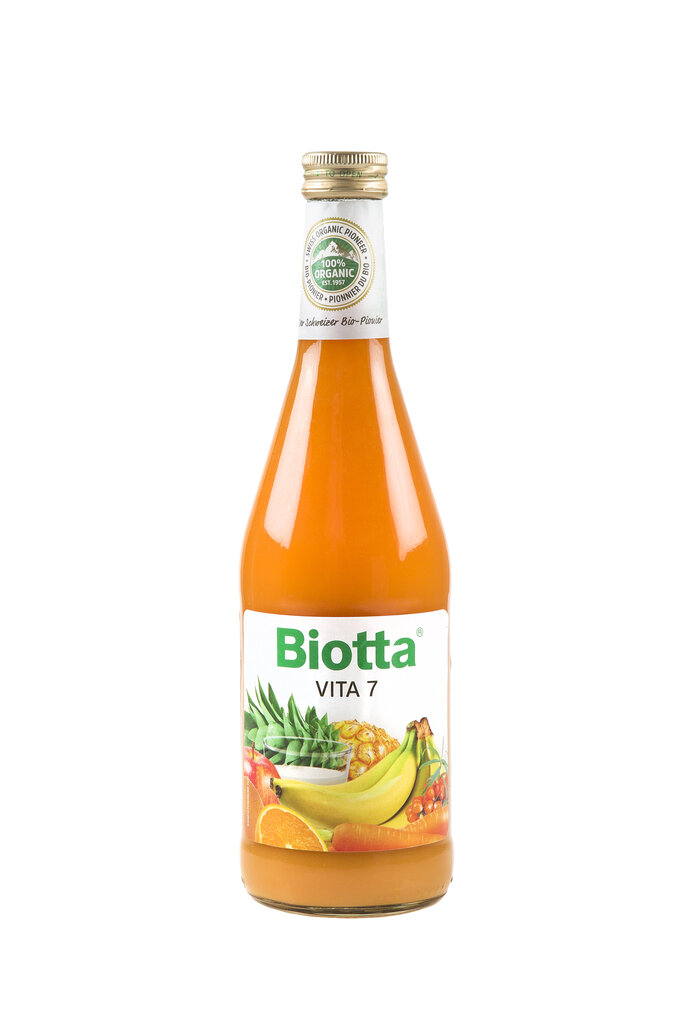Biotta Vita 7 augļu un dārzeņu sula 0,5l cena un informācija | Sulas, nektāri un sulu dzērieni | 220.lv