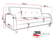 Dīvāns gulta Carlos-Tatum 279, pelēka cena un informācija | Dīvāni | 220.lv