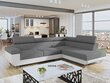 Stūra dīvāns ANTRODEM-ekoskóra Soft 017 (balts) + Lux 05-Parem cena un informācija | Dīvāni | 220.lv