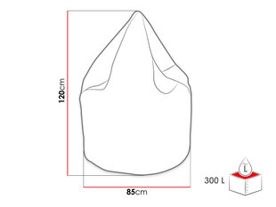 Sedēšanas maiss Liwiko Maxi 300 L-Lux 30, zils cena un informācija | Sēžammaisi, pufi | 220.lv