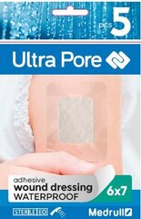 Ultra Pore brūču pārsējs sterils, ūdensizturīgs 6x7cm 5gab. Medrull цена и информация | Первая помощь | 220.lv