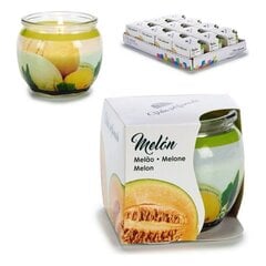 Aromātiskā svece ar melones aromātu, zaļi oranža cena un informācija | Sveces un svečturi | 220.lv