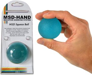 Мяч для упражнений Moves Squeeze Ball 50 мм, синий цена и информация | Эспандеры | 220.lv