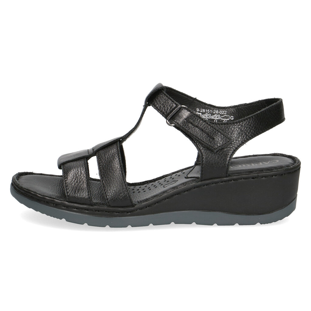 Caprice sandales sievietēm, melnas цена и информация | Sieviešu sandales | 220.lv