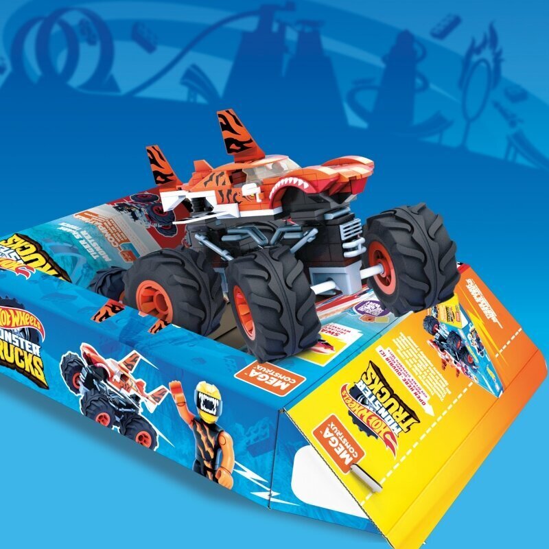 Konstruktors Tīģeru haizivs Mega Construx Hot Wheels, GVM26 cena un informācija | Konstruktori | 220.lv