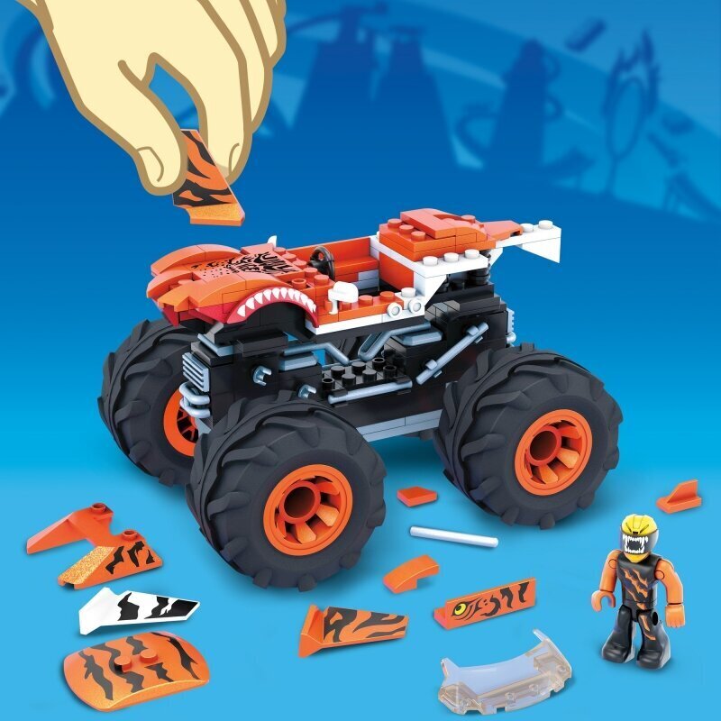 Konstruktors Tīģeru haizivs Mega Construx Hot Wheels, GVM26 cena un informācija | Konstruktori | 220.lv