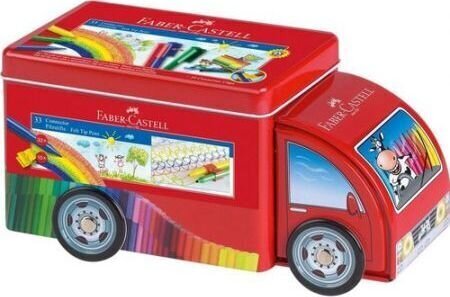 Faber-Castell flomāsteri Connector truck, 33 krāsas cena un informācija | Modelēšanas un zīmēšanas piederumi | 220.lv