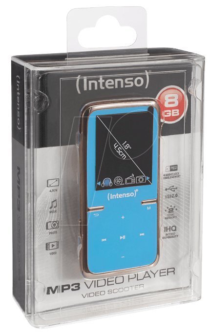 Atskaņotājs, Intenso Video Scooter, 8GB, zils cena un informācija | MP3 atskaņotāji | 220.lv