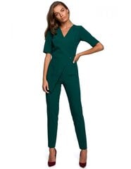 Sieviešu kombinezons STYLE S241 Jumpsuit dubultā priekšpuse - zaļa цена и информация | Женские комбинезоны | 220.lv