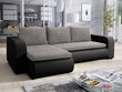 Stūra dīvāns BONIKO ekoskops Soft 011 (czarna) + Lawa 05 cena un informācija | Dīvāni | 220.lv