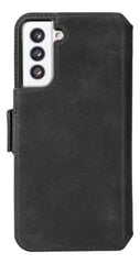Krusell Leather Phone Wallet, piemērots Samsung Galaxy S21, melns цена и информация | Чехлы для телефонов | 220.lv