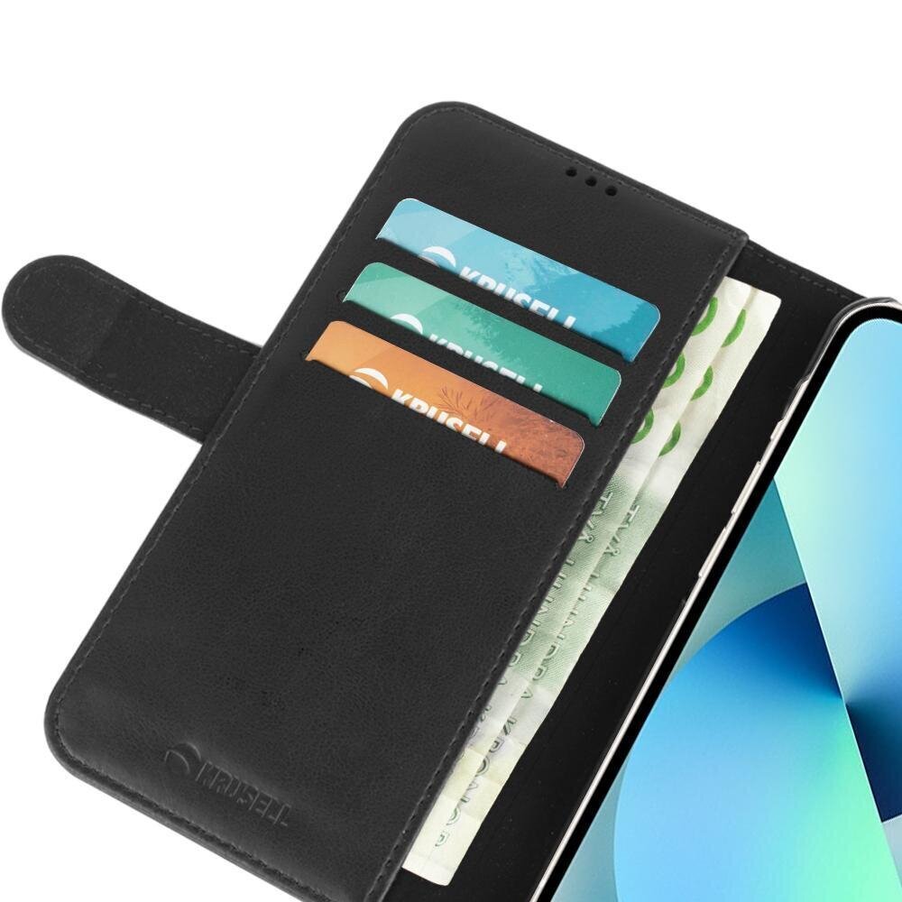 Krusell Phone Wallet, piemērots Apple iPhone 13 Mini, melns цена и информация | Telefonu vāciņi, maciņi | 220.lv