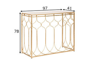 Кронштейн Glam, 97x41 см, золотой цвет цена и информация | Столы-консоли | 220.lv