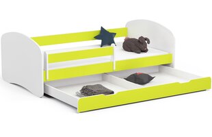 Bērnu gulta NORE Smile, 180x90 cm, balta/zaļa cena un informācija | Bērnu gultas | 220.lv