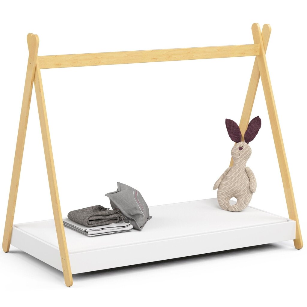 Bērnu gulta ar matraci NORE Gem, 160x80, balta cena un informācija | Bērnu gultas | 220.lv