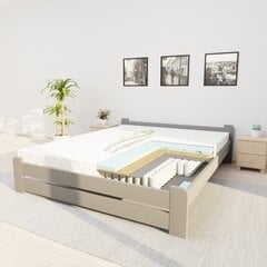 Gulta ar matraci PEACE PS1 180x200 pelēks цена и информация | Кровати | 220.lv